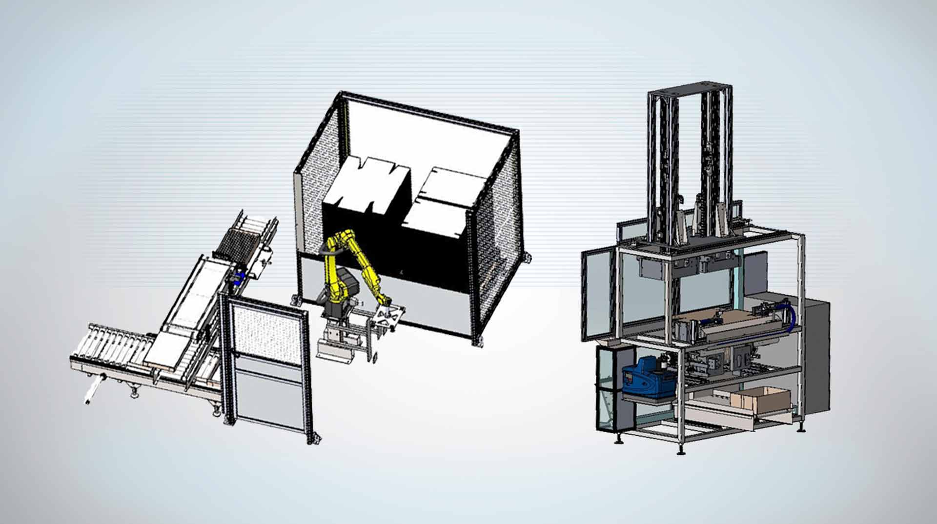 Tube Tray and Lid Former Robot cell - Packing Solutions