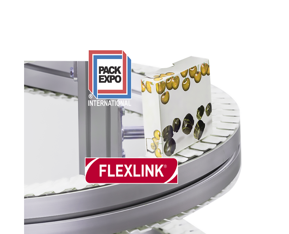 40% smaller footprint with FlexLink's Compact spiral